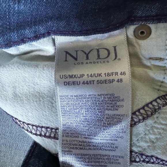 NYDJ Alina Ankle jeans with frayed hem sz 14 - Picture 5 of 7